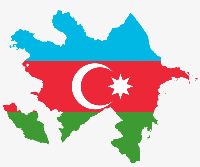 305 × 240 Pixels - Azerbaijan Flag Map, transparent png