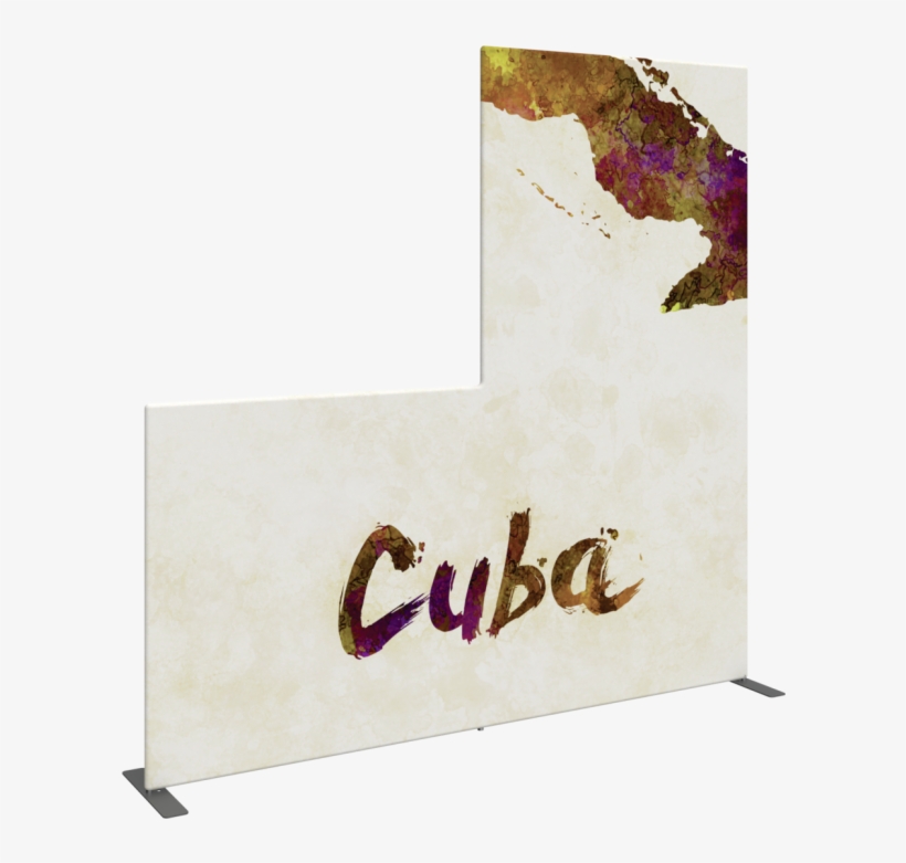 Modulate Frame Banner - Mapa Cuba Acuarela, transparent png