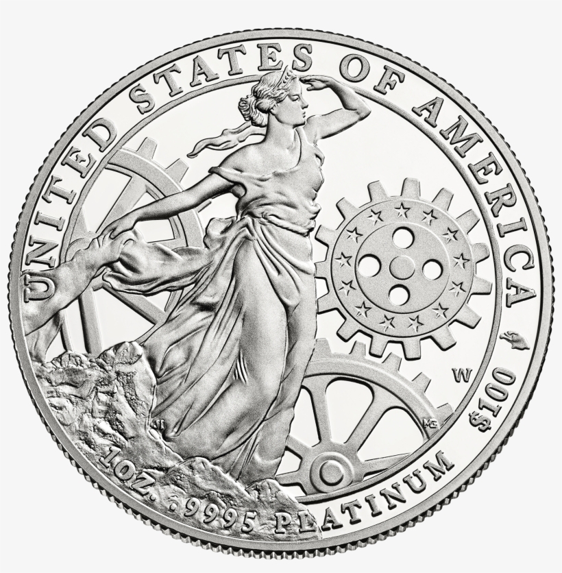Platinum Reverse 13 - American Silver Eagle Coin, transparent png