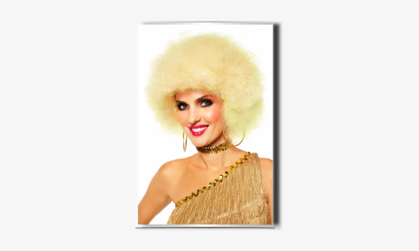 37-wig 70s Dancing Q - Goddessey 70's Dancing Queen Afro Wig-standard Blonde, transparent png