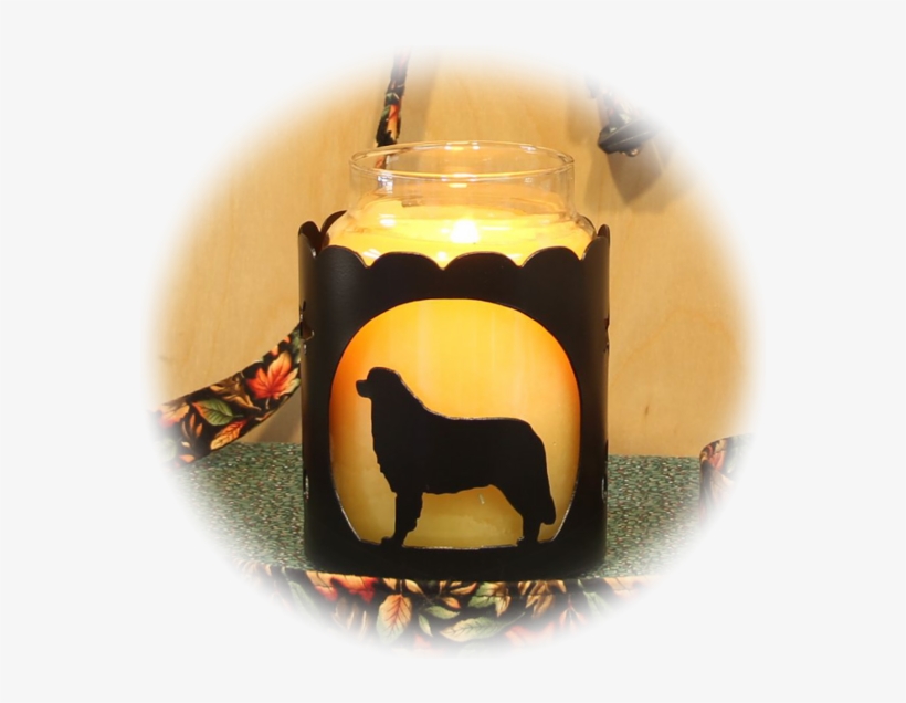 Bernese Mountain Dog Breed Jar Candle Holder - Silhouette, transparent png