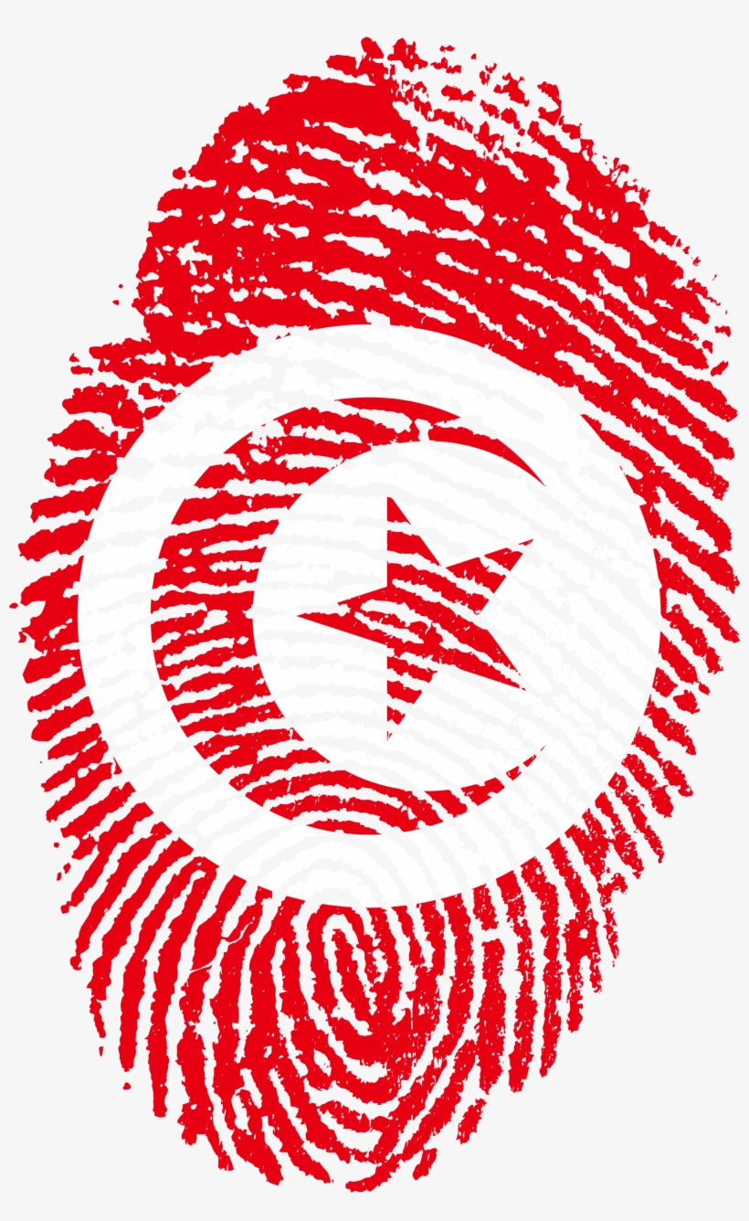 Tunisia Flag Fingerprint Country 654165 - Flag Fingerprints Countries Png, transparent png