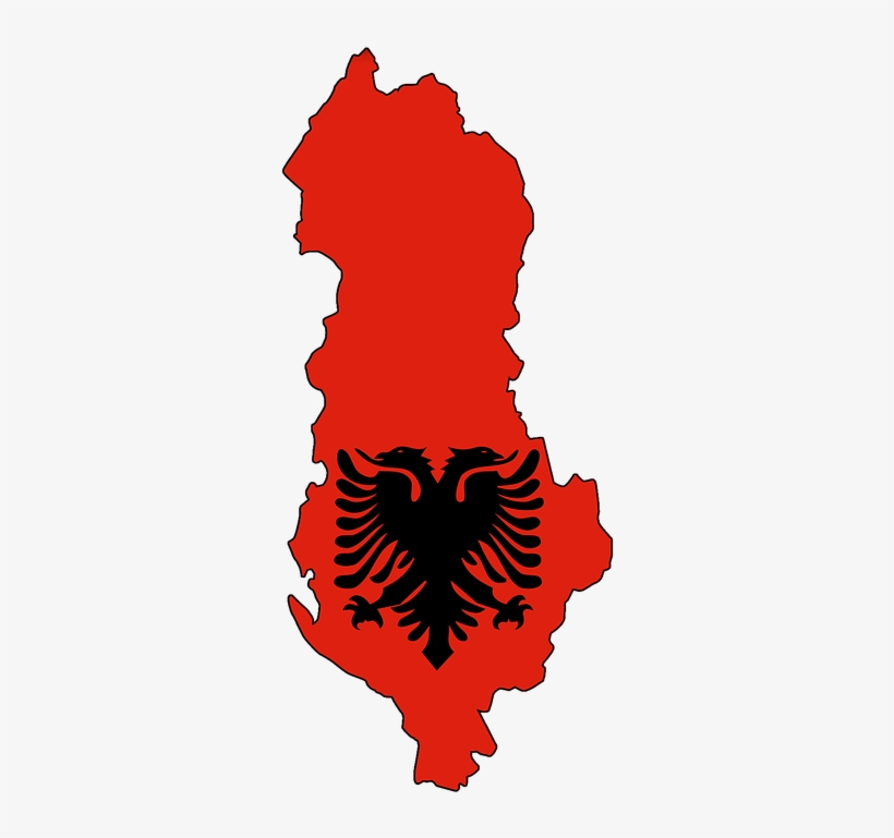 Albania, Map, Flag, Land, Country, Borders - Albanian Flag, transparent png