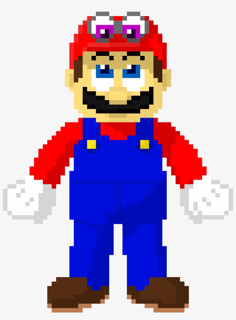 Fanartmario And Cappy - Mario And Cappy Sprite, transparent png