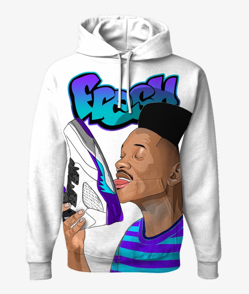 Fresh Prince 5 Sole Lick White Hoodie - Fresh Prince Hoodie, transparent png