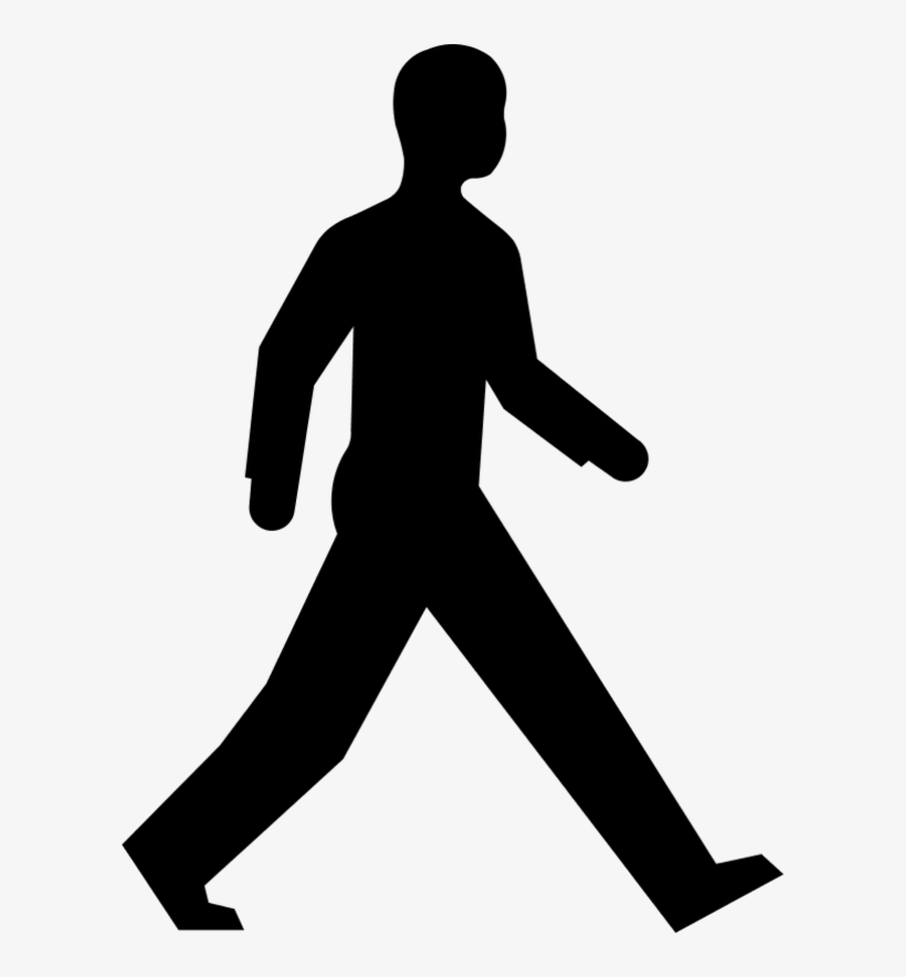 Man Silhouette Walking Vector Clip Art - Karate Clipart, transparent png