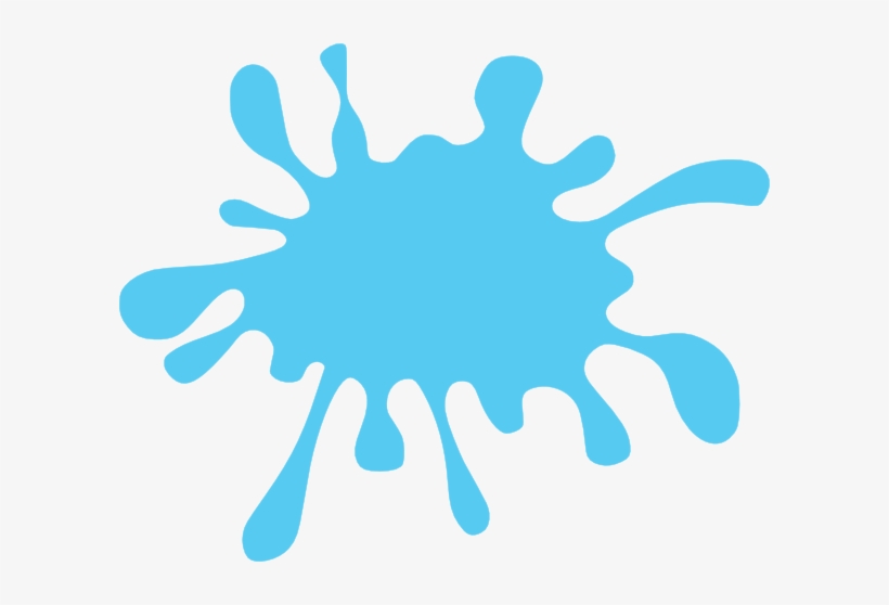 Blue Splat - Water Splash Clipart, transparent png