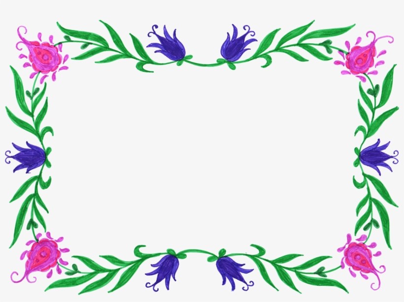 Free Download - Floral Colorful Frames Png, transparent png