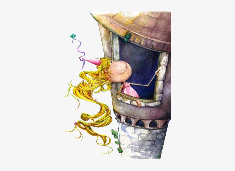 Kids Rapunzel Wall Sticker - Illustration, transparent png