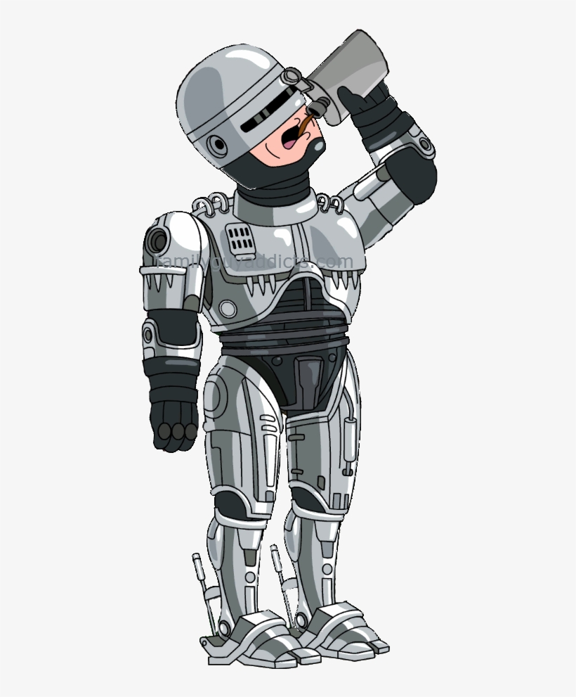 The Judge Robocop Drinking - Family Guy Robocop, transparent png