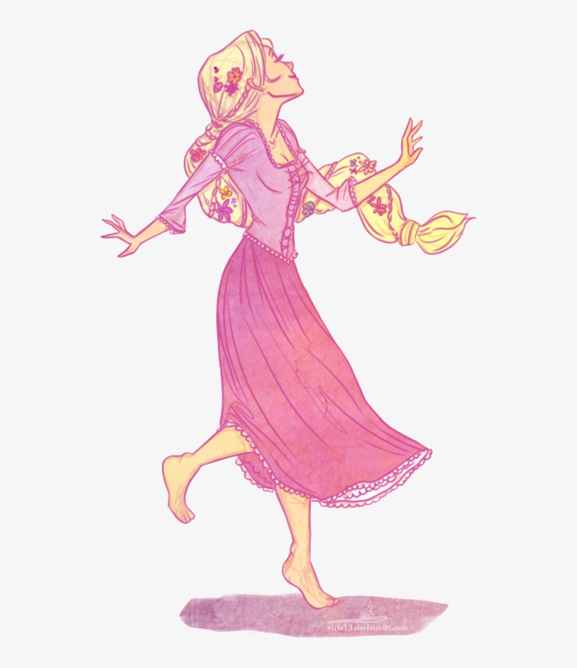 Collection Of Free Princess Drawing Rapunzel Download - Rapunzel Dancing, transparent png