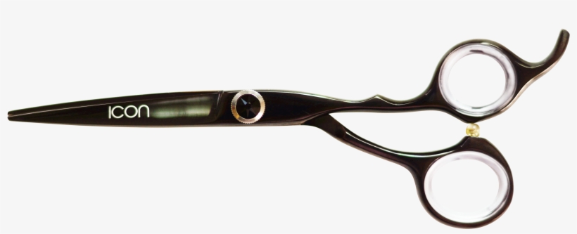 Icon 6" Black Hair Cutting Shears Scissors - Icon Shears, transparent png