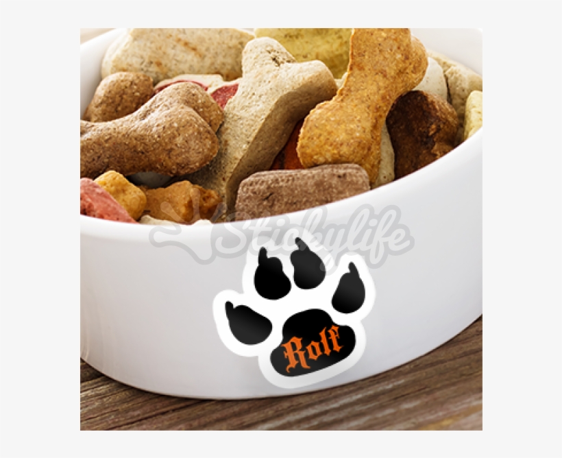 Dog Print Decal - Dog Biscuits In A Bowl, transparent png