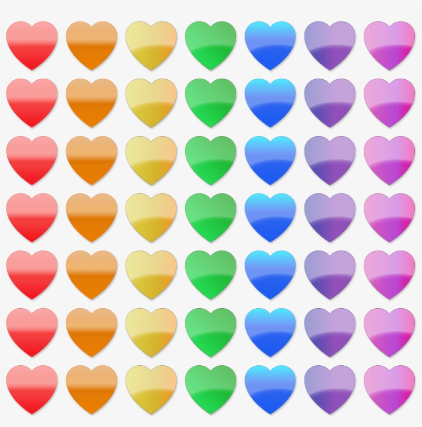 Marbles Clipart Rainbow - Rainbow Line Of Hearts, transparent png