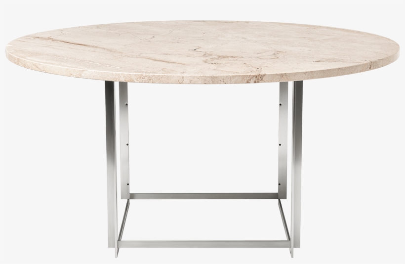 Poul Kjaerholm Table With Beige Marble Tabletop - Coffee Table, transparent png