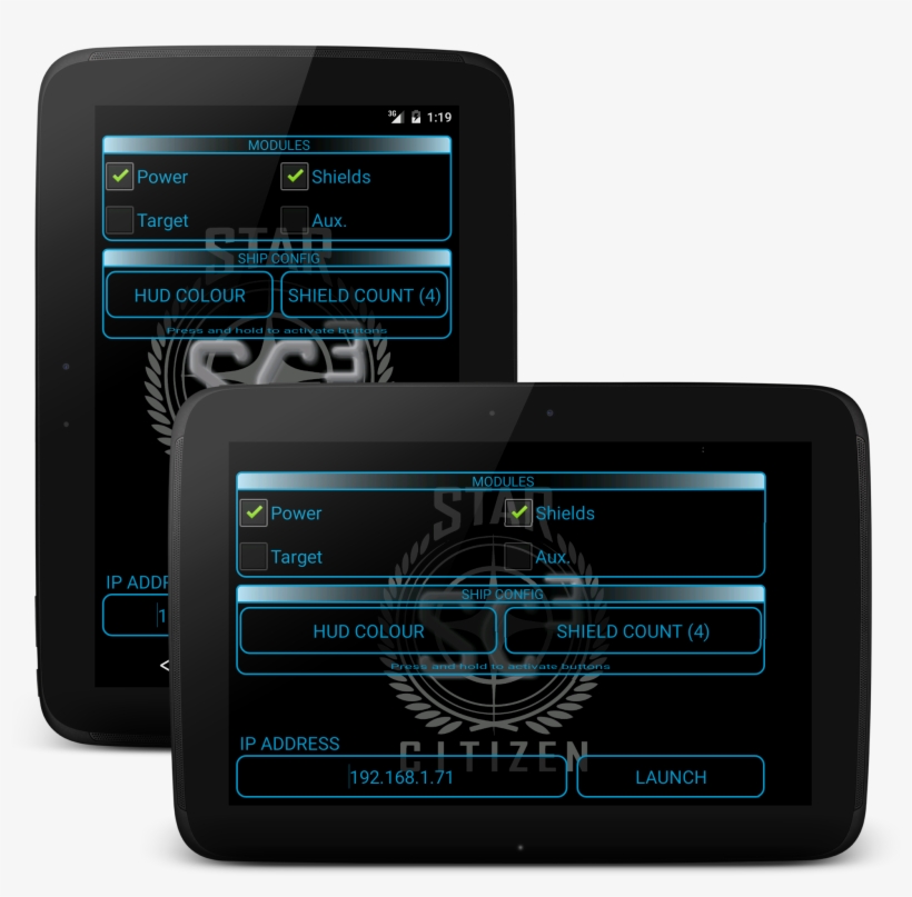 Setup Screen - Star Citizen Cockpit Ui, transparent png