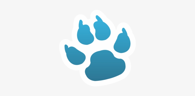 Dog Paw Print Image - Blue Dog Paw, transparent png