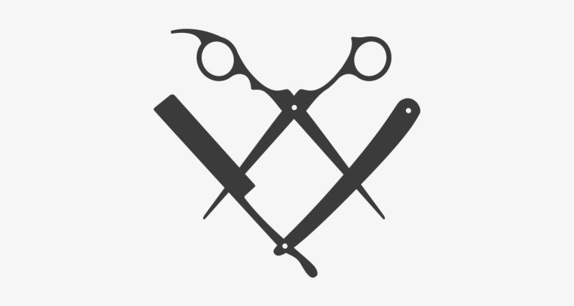 Barber Scissors Png Download - Scissors And Razor Png - 384x357 PNG Download - PNGkit