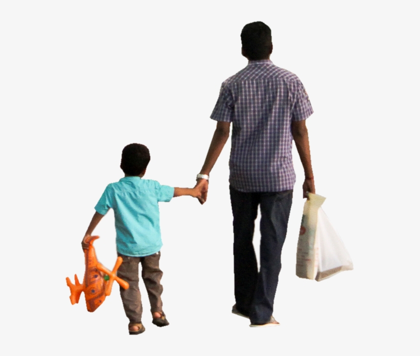 Kid Dad Father Son - Walking Father And Son Png, transparent png
