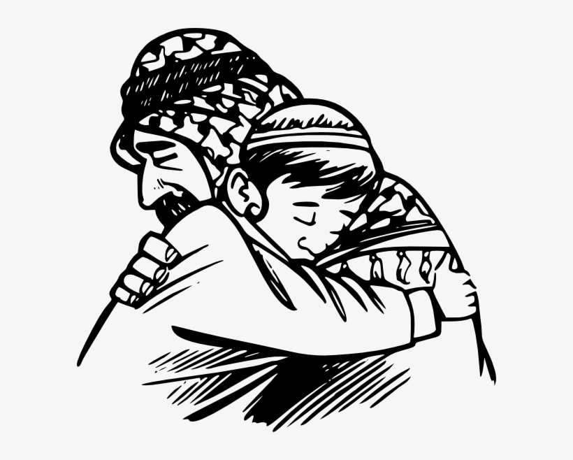 How To Set Use Father Hug Son Clipart, transparent png