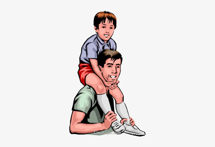 Father & Son Royalty Free Vector Clip Art Illustration - Clip Art Father Son, transparent png