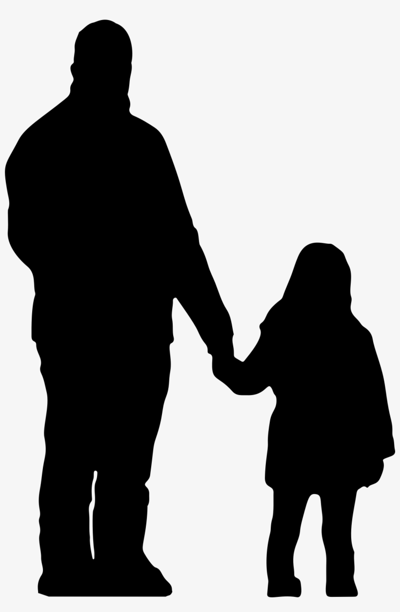 Dad And Son Fishing Silhouette Png - Father And Daughter Png, transparent png
