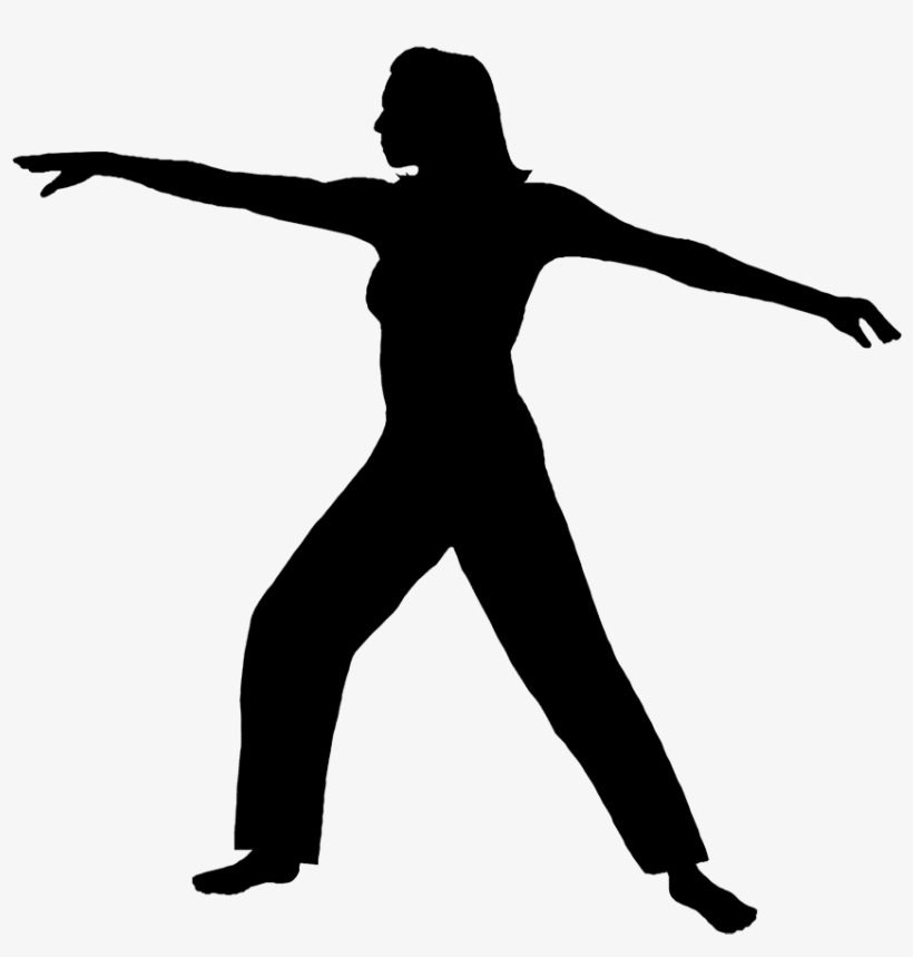 Female Silhouette - Working Out Silhouette Png, transparent png