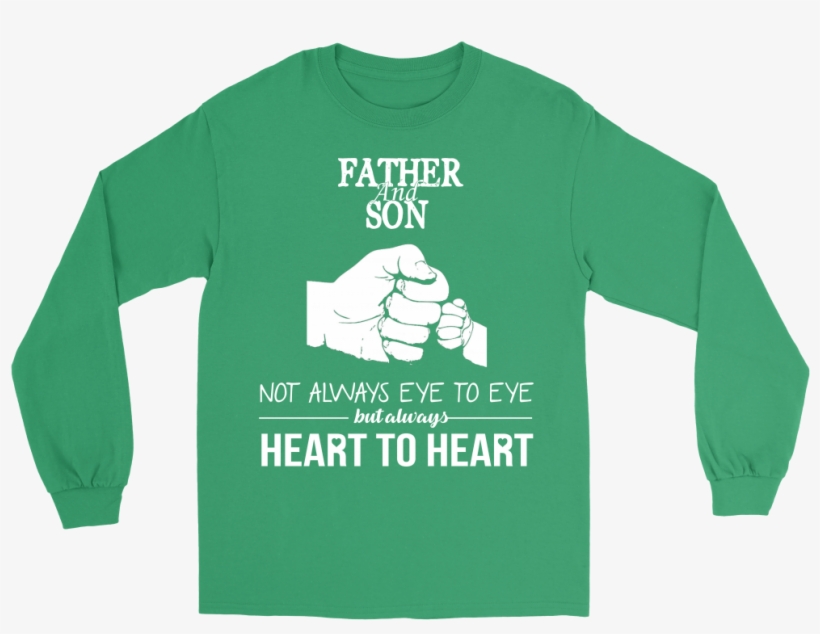 Father & Son Heart To Heart - Long-sleeved T-shirt, transparent png