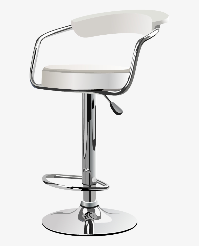 Office Chairs - Bar Chair White Png, transparent png