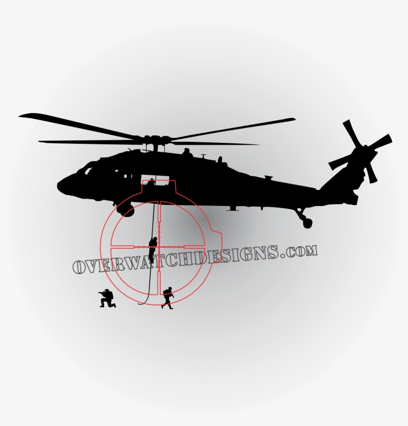 Helicopter With Roper - Black Hawk Helicopter, transparent png