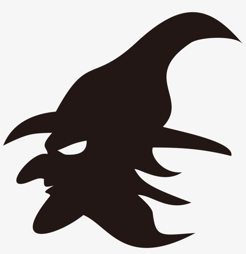 Witch - Silueta Cara De Bruja, transparent png
