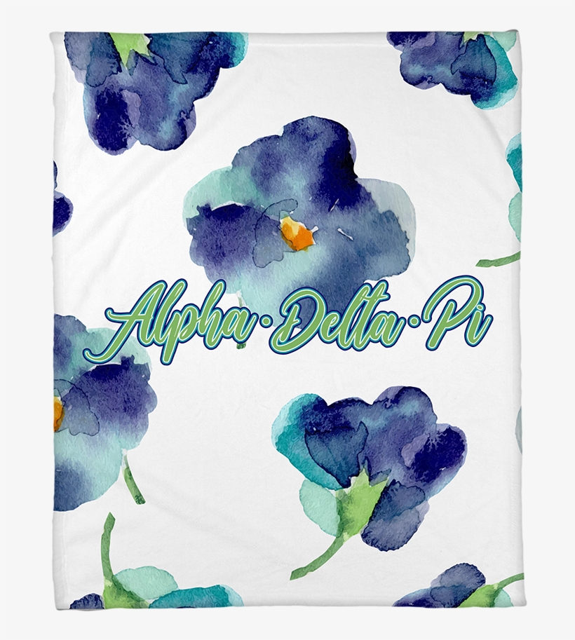Alpha Delta Pi Floral Inspired Silk Touch Blanket - Coolbeansonline Veilchen-baby-harem-strampler, Baby, transparent png