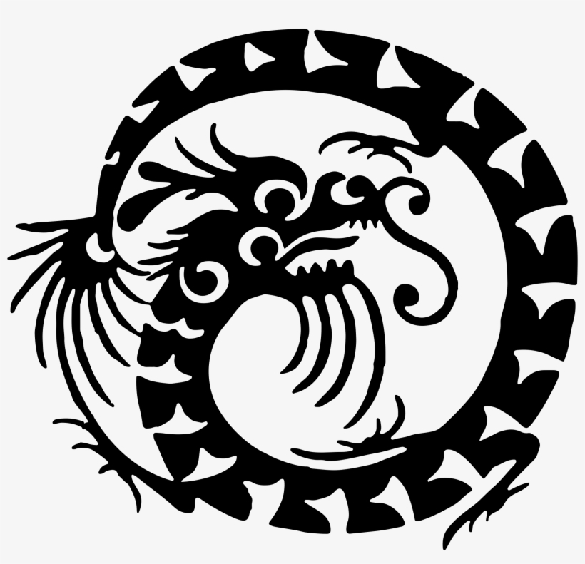 Circular Dragon Silhouette Icons Png - Dragon Circular, transparent png