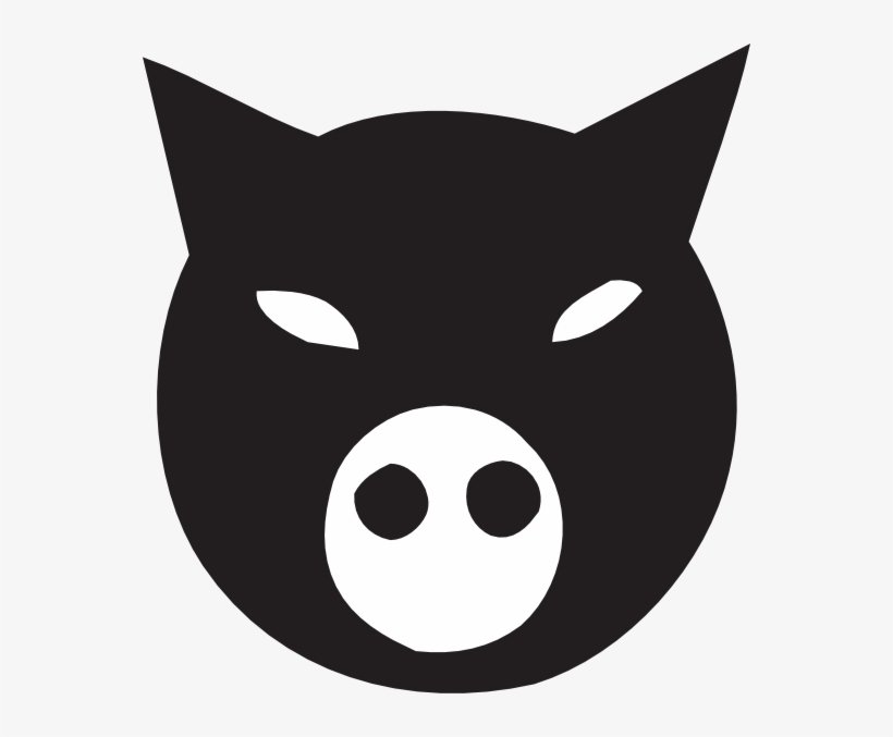 Black Pig Face Svg Clip Arts 558 X 597 Px, transparent png