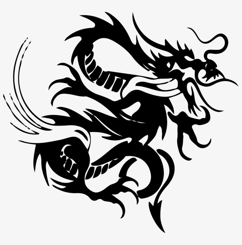 Tattoo Clip Art Dragon Drawing Legendary Creature - Dessin De Tatouage De Dragon Dans Les Yeux, transparent png