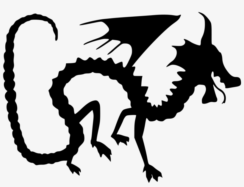 Dragon Silhouette Vector Graphic - Clip Art, transparent png