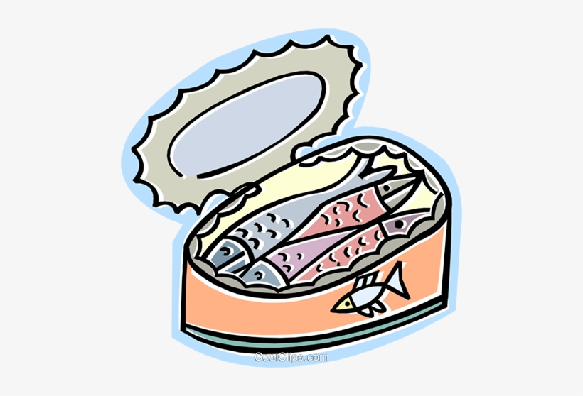Can Of Sardines Royalty Free Vector Clip Art Illustration - Sardines Clipart, transparent png