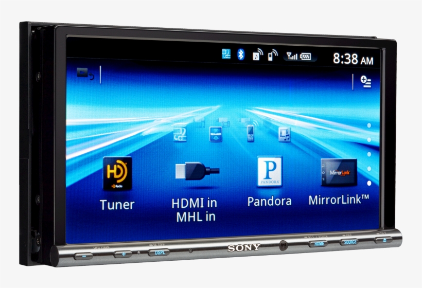 Sony's 7" Double Din Touch Screen Car Stereo Head Unit - Sony Head Unit Touch Screen, transparent png