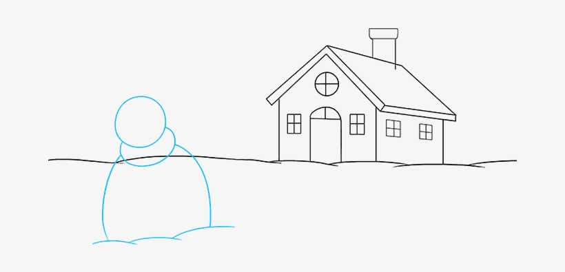 How To Draw Winter Scenery - Drawing, transparent png