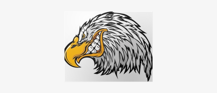 Mascot Head Of An Eagle Cartoon Vector Illustration - Vector Eagle Head, transparent png