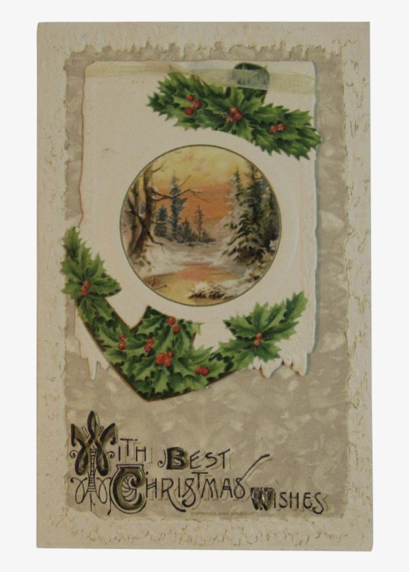 German Die Cut Christmas Booklet Card Edwardian Era - Christmas Card, transparent png