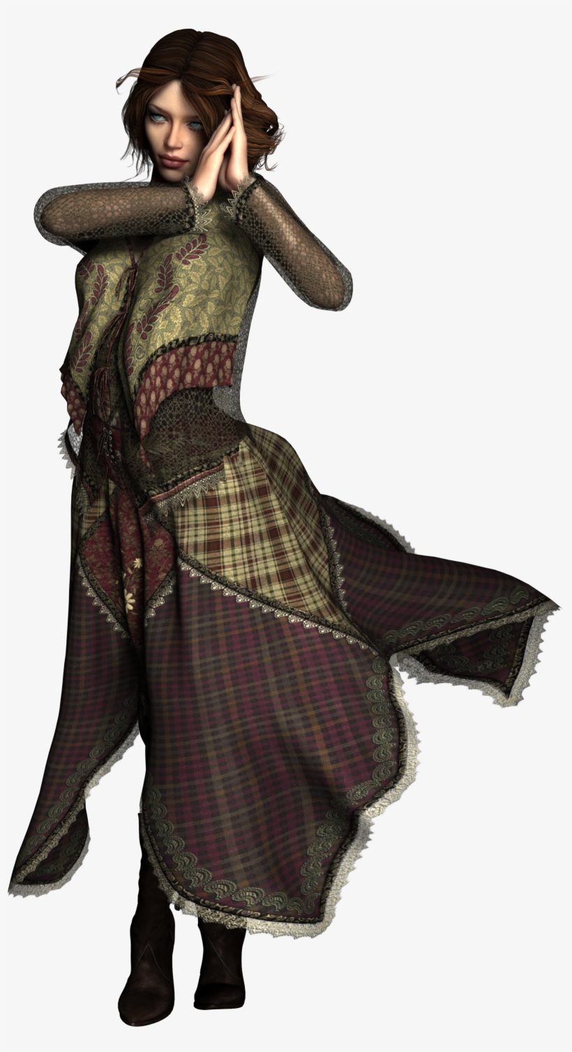 Dancer Woman Girl 3d Model Person 1198266 - Medieval Woman Png 3d, transparent png