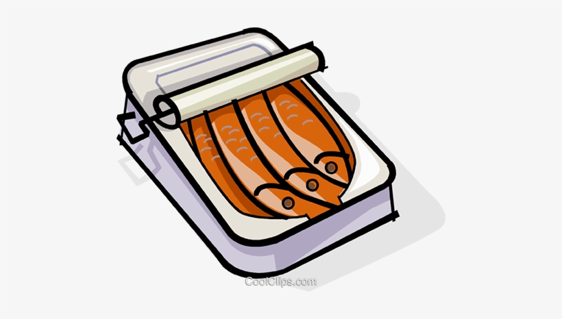Can Of Sardines Royalty Free Vector Clip Art Illustration - Sardines In A Can Clipart, transparent png