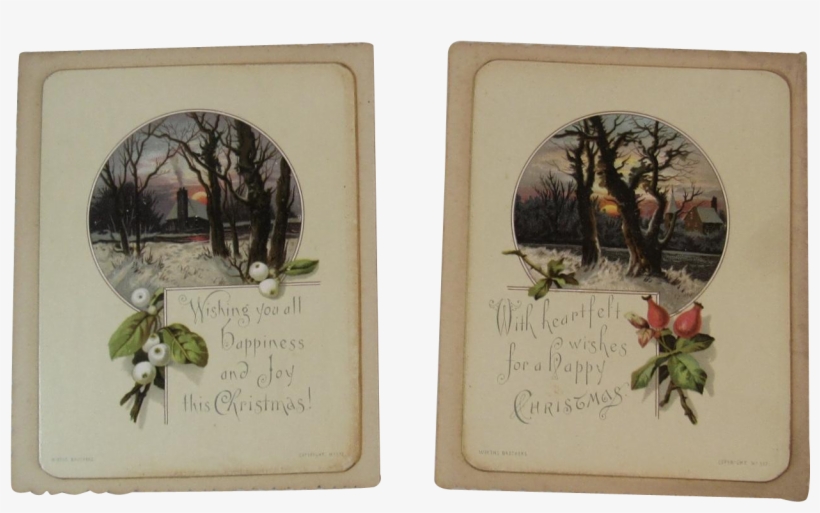 2 Wirths Brothers Christmas Cards With Winter Scenes - Turkey, transparent png