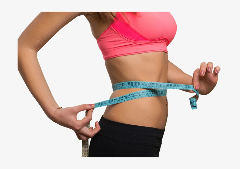 Slim Young Woman Measuring Her Thin Waist With A Tape - Woman Measuring Waist Png, transparent png