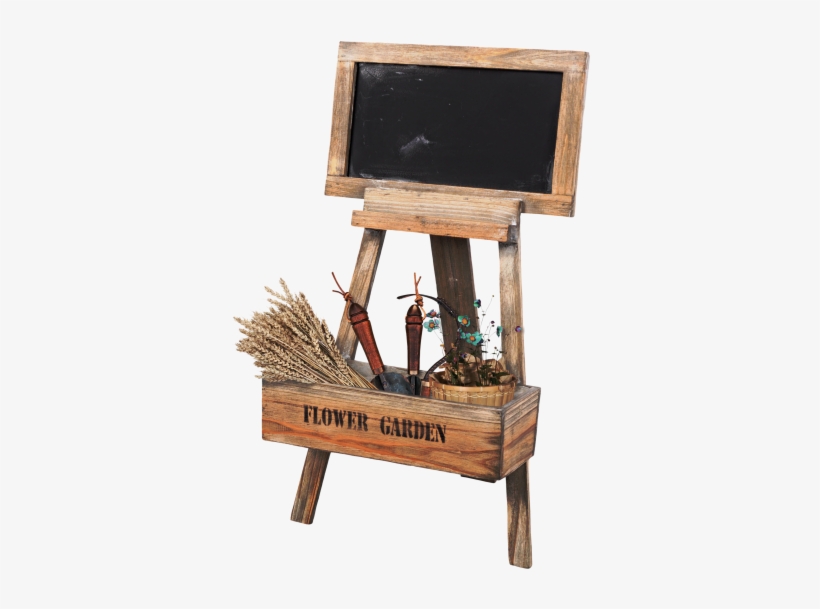 Standing Flower Box With Chalkboard, transparent png