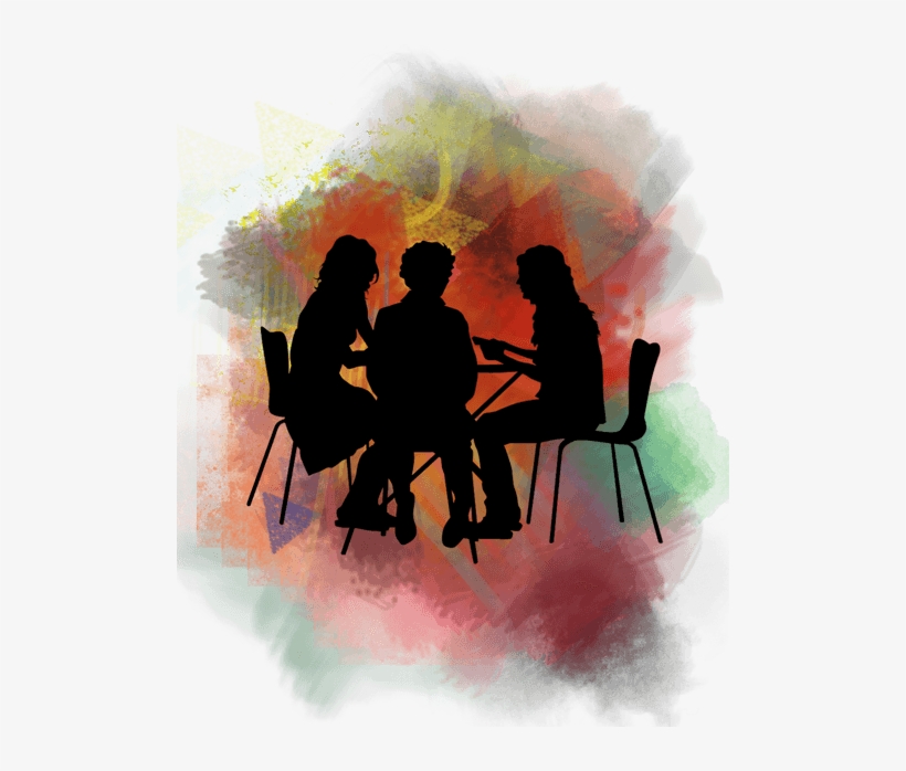 Superbly Equipped And Stylish Indoor Setting - People Sat Talking Silhouette, transparent png