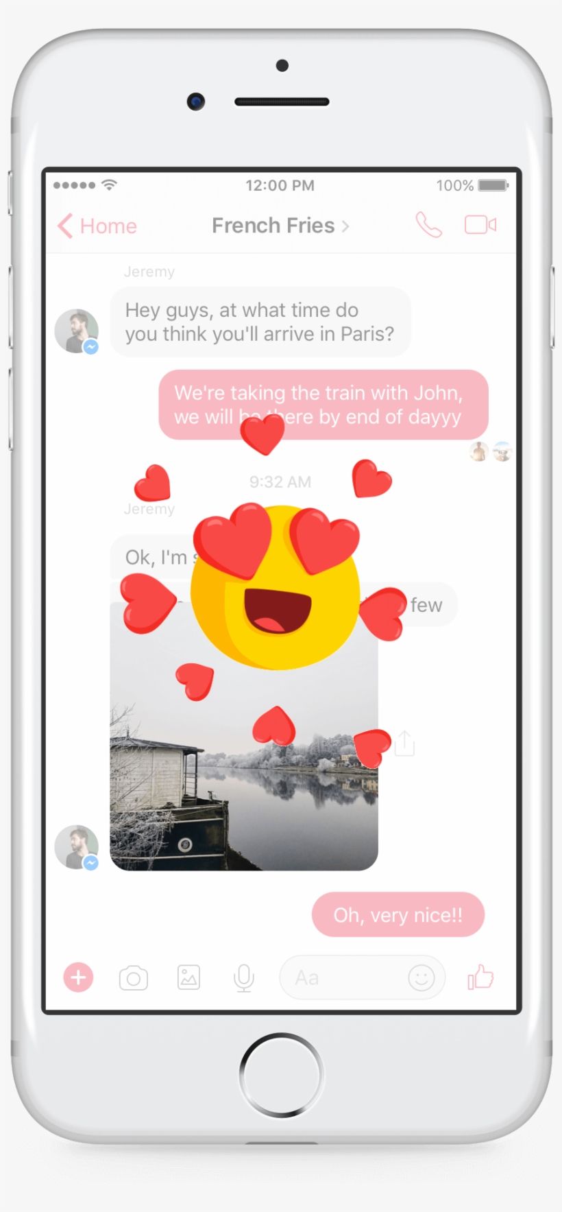 Reactions Within Facebook Messenger - Remove Reaction On Messenger, transparent png