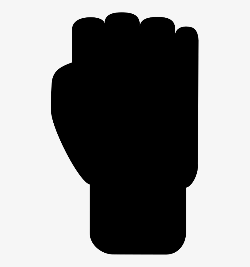 Fist Threatening Gesture Of Hand Silhouette Comments - Hand, transparent png