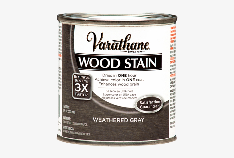 267131 0412 Var 8oz Woodstain Weatheredgray - Honey Amber Wood Stain, transparent png
